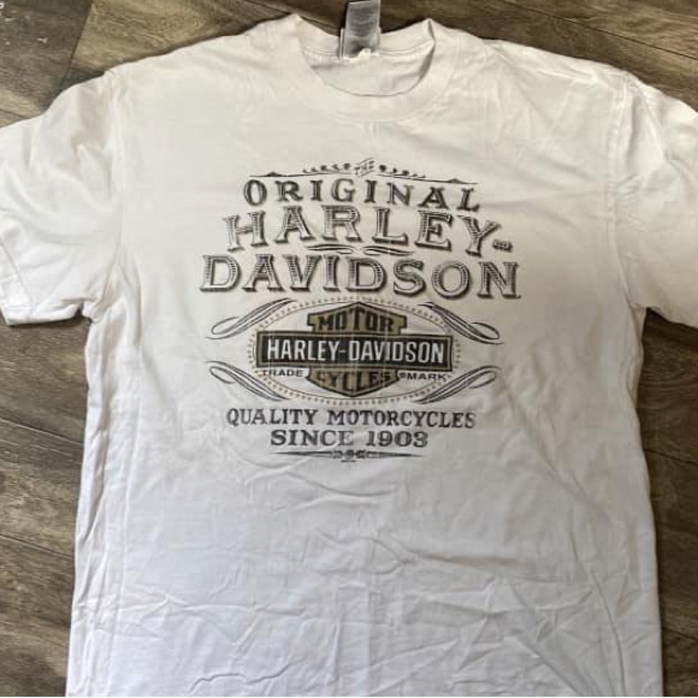 White Harley Davidson Tshirt